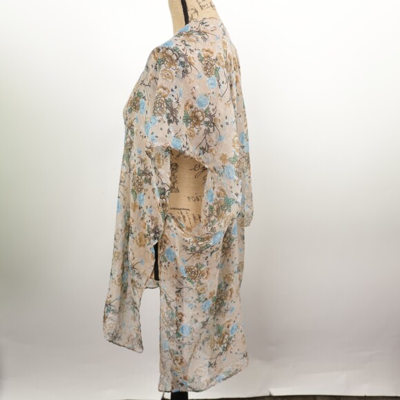 Sheer Floral Cardigan size 1X - Picture 4 of 8